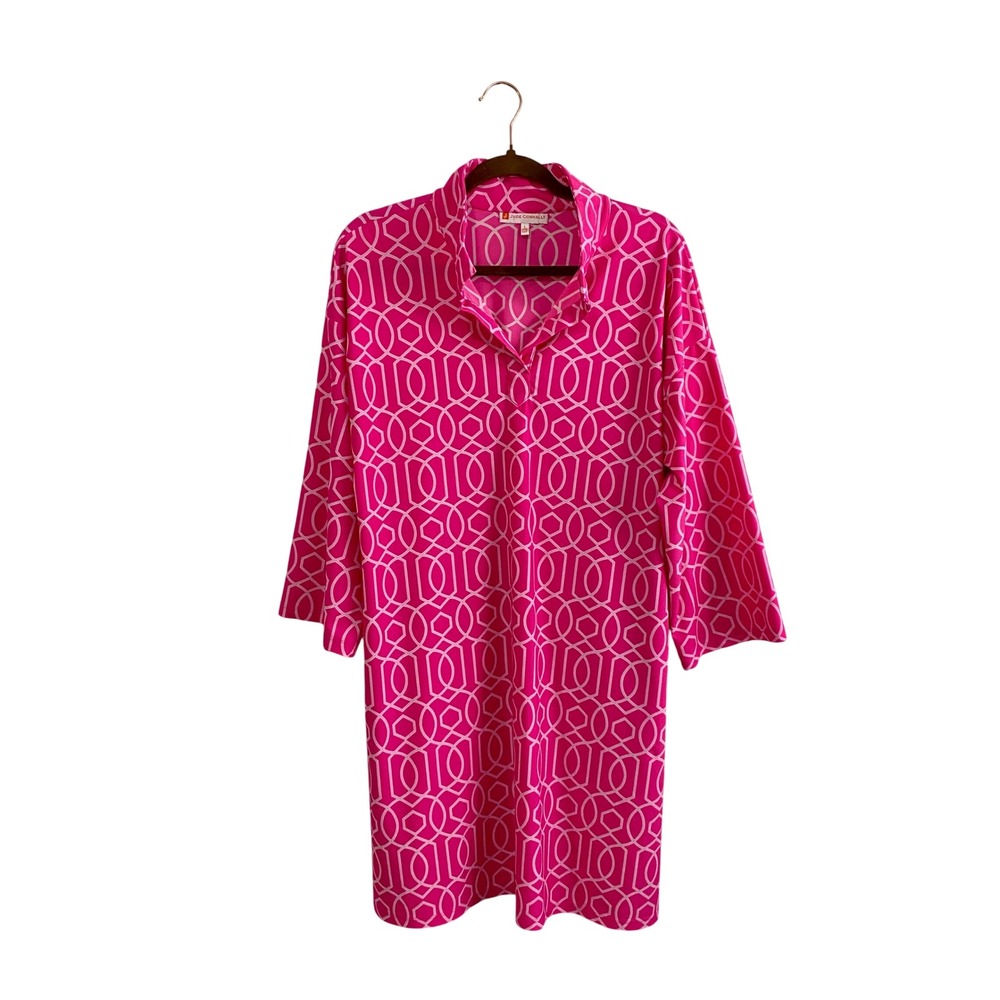 Jude Connally Pink Geometric Mini Dress
